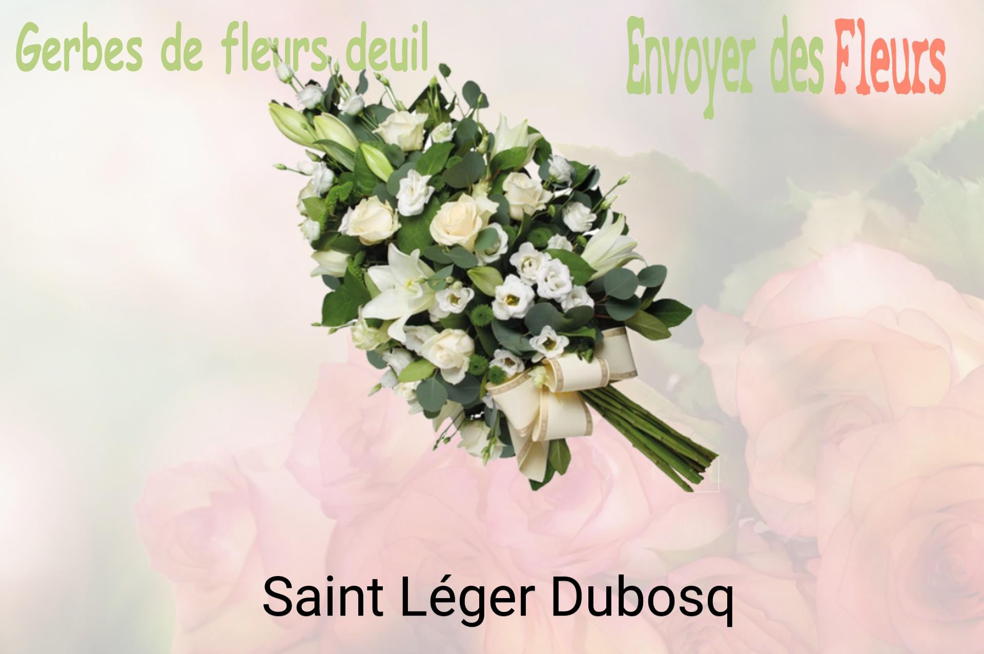Gerbe de fleurs de deuil livrée à Saint-Léger-Dubosq